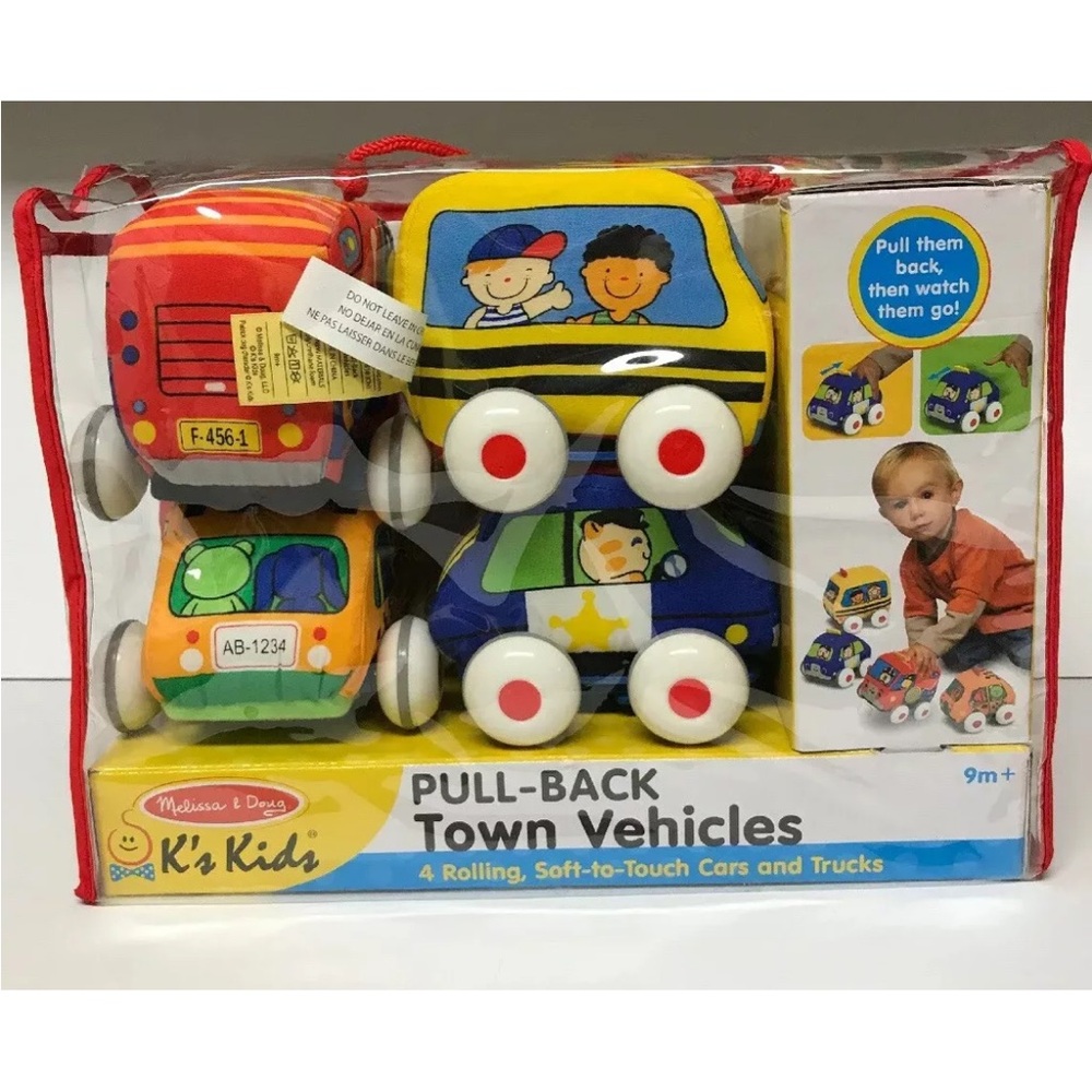 MELISSA & DOUG Pull-Back Vehicles Baby and Toddler Toy #9168 Age 9 Months Or Up